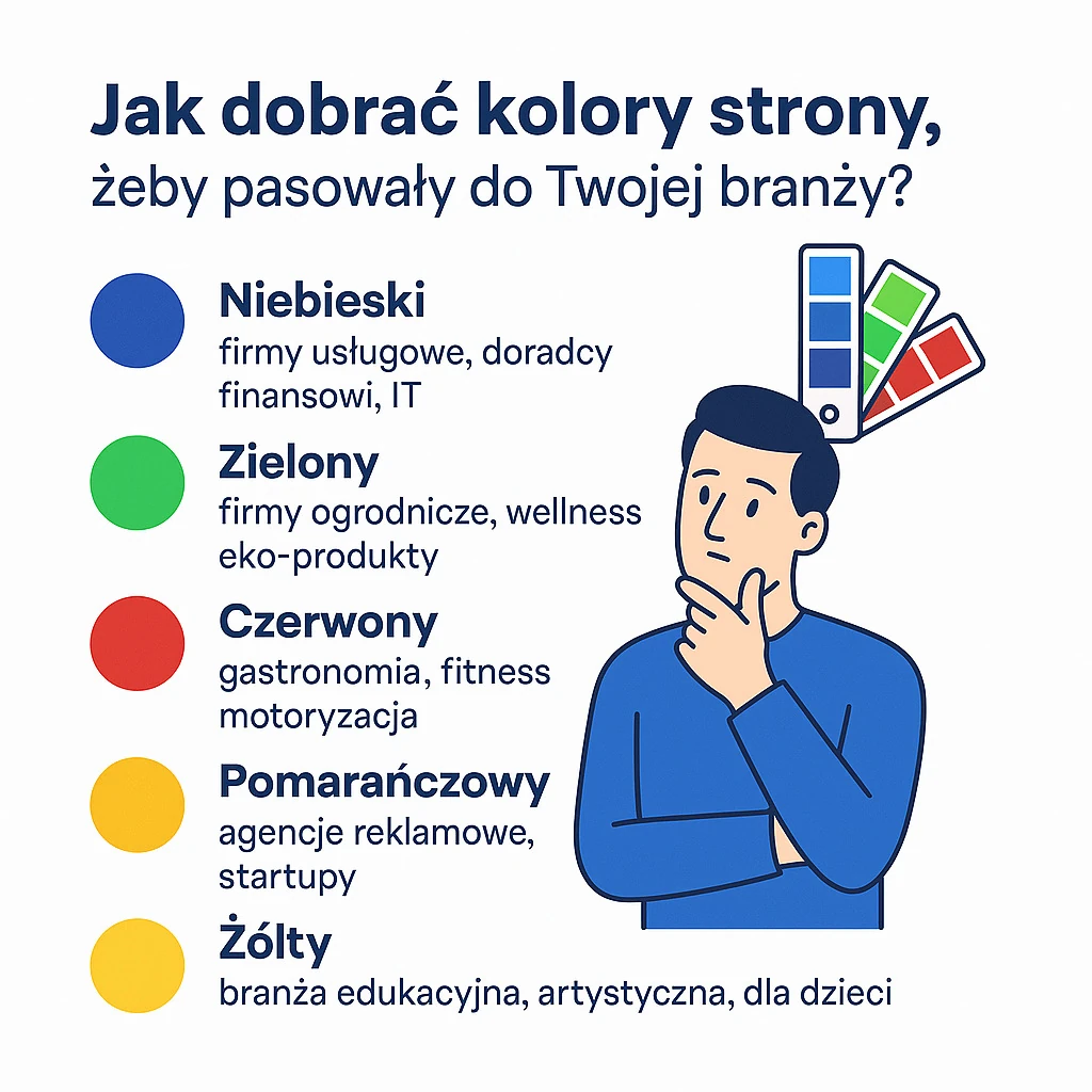 Jak dobrać kolory strony internetowej, żeby pasowały do Twojej branży i zwiększały liczbę zapytań?