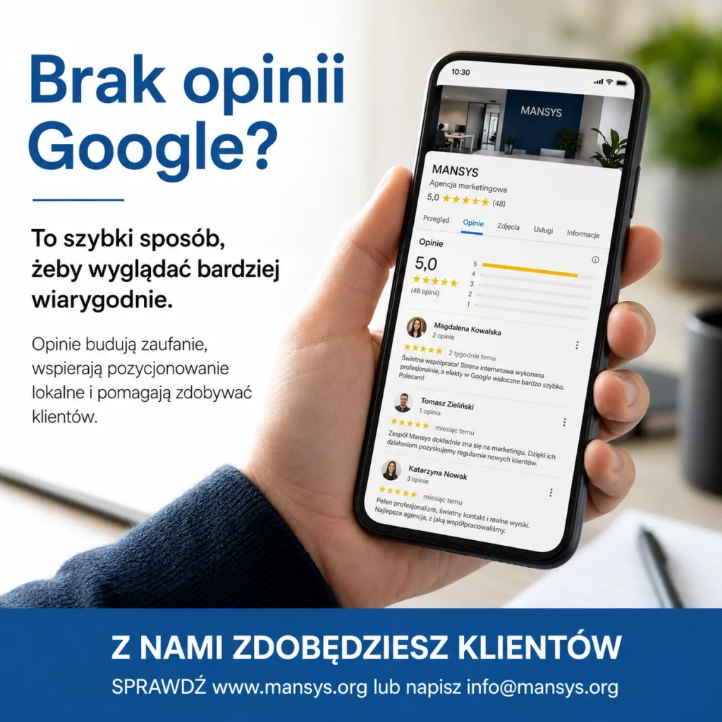Brak opinii Google? To szybki sposób, żeby wyglądać bardziej wiarygodnie